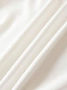 1pc 1pc Camiseta informal de cuello redondo con estampado de letras de tiburón, tejido de punto geométrico, estilo jersey de largo regular, adecuada para todas las estaciones, una opción cómoda para mujeres. - Blanco - Ver 3