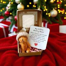 My Little Worry Bear Plush Toy With Greeting Card, A Cute And Soft Teddy Bear Plush Toy,Pocket Size Pocket Hug Teddy Bear Stuffed Animal, Comforting Sensory Fidget Toy For Anxiety Relief, Birthday Christmas Wedding Party Favors Gift - Multicolor - View 10