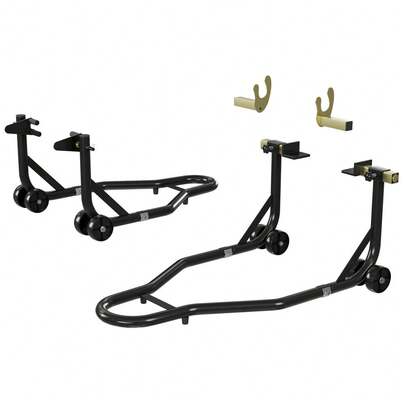 2 Pack Heavy Duty Motorcycle Paddock Stand With Adjustable U+L Swingarm Spools, 900 LBS Capacity Rear Wheel Lift Stand For Vehicle, Motorcycles Maintenance & Repairs