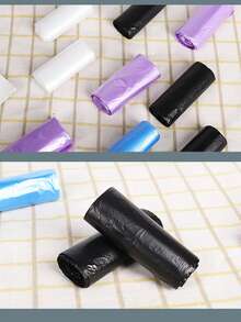 Multi-Color Perforated Trash Bags, 30/60/90/120 Pcs Per Pack, Thick Leakproof Garbage Bags For Home, Kitchen, Bedroom, Living Room, Bathroom - Multicolor - View 6