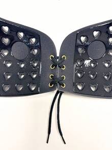 2件装心形隐形衬垫文胸，心形镂空硅胶隐形文胸，无肩带款式，适合搭配婚纱 - 彩色 - 查看 6