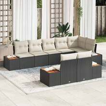 vidaXL Garden Sofa Set With Cushion 8 Pcs Multiple Colors Poly Rattan