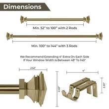 Premium Plain Adjustable Curtain Rod - 70x120cm Extendable 60mm Classic Finial Easy DIY Install Rod - LAMP DESIGN CHROME - View 10