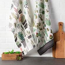 Toallas de cocina de algodn Jacquard DII, Urban Oasis, 18x28", 1 - como se muestra en la figura - Ver 9