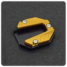 Motorcycle Side Stand Extension Pad, Aluminum Alloy Anti-Slip Stable Support Plate, Universal For Street Bikes, Scooters And Touring Motorcycles. Wider Base Enhances Parking Stability, Prevents Sinking And Sliding. CNC Precision Machined Upgraded Accessory, Suitable For Daily Riding And Customization.