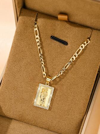 1pc European & American Style New Copper Inlaid Zirconia Hypoallergenic Fashion Faith Small Cross Pendant Necklace, Suitable For Christmas/Thanksgiving/Halloween/Mother's/Valentine's Day Gifts For Couples/Friends/Believers, Catholic First Communion, Gifts, Daily & Holiday Wear Prayer