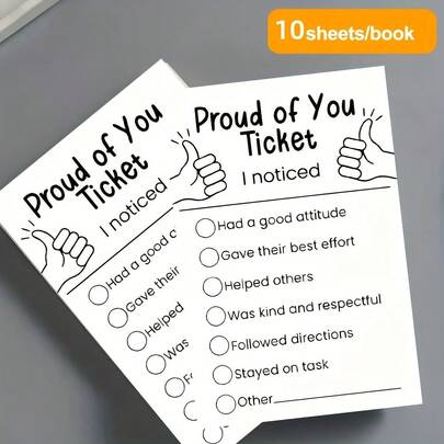 10pcs/Book Encouraging Student Reward Gift, Motivational Learning Power Memo Pad, Inspirational Quotes Writing, Tear-Off Paper Design, Thick Paper, Suitable For Students, Teachers, Schools, Families, Parents
