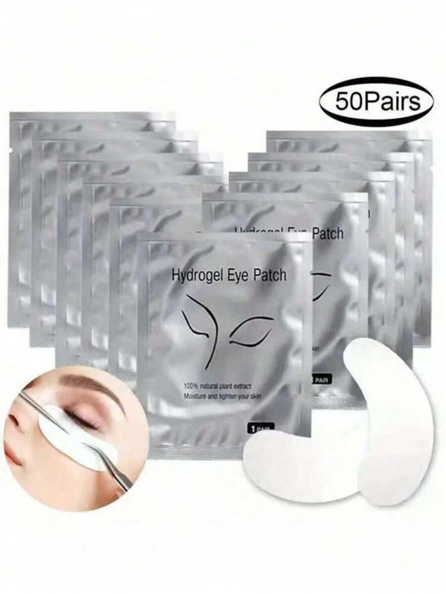 10/50/100 par nawilżających maseczek hydrożelowych pod oczy – idealne uzupełnienie przedłużania rzęs – wzbogacone o składniki nawilżające i kojące ekstrakty roślinne, odpowiednie dla każdego kształtu oczu – profesjonalne narzędzie do makijażu, niezbędny zestaw zapewniający długotrwałe rzęsy - Wielokolorowe - Zobacz 1