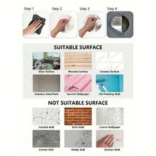 1 Set Acrylic 3D Mirror Flower Vase Wall Sticker - Silver - View 7