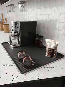 1pc Silicone Mat For Toaster, Large Size Trivet For Coffee Maker, Multifunctional Draining Mat For Kitchen Counter, Tabletop Organizer Tray - Multicolor - View 6