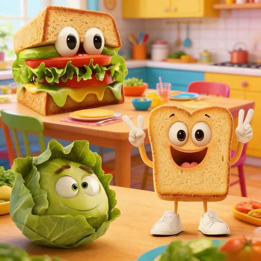 Ímãs de Geladeira de Cozinha Cartoon, Decoração para Casa, Ímãs de Geladeira Acrílicos, Design Fofo, Pequeno e Divertido, Essencial para Geladeira e Cozinha, Decoração de Vida Diária Presente - Multicolorido - Visão 1