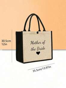 Bộ 2 túi vải canvas dành cho mẹ cô dâu và mẹ chú rể, thích hợp cho đám cưới, lễ đính hôn, tiệc độc thân, tiệc cô dâu, cũng có thể làm quà Giáng sinh. - Nhiều màu - Xem 3