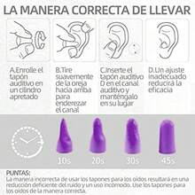 CYPNSummala Tapones para Oidos de Espuma 60 Pares Tapones para oído Antiruido con 1 Par de Tapones para los Oídos de Silicona + 1 Estuche de Plástico para Avión Tiro Mano De Trabajo MoradoFashion - 221271279 - Ver 5