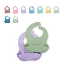 Silicone Baby Bibs, Waterproof And Stain-Resistant Infant Feeding Smock - Multicolor - View 1