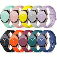 20毫米硅胶表带，兼容Garmin Vivoactive 6/Vivoactive 5/Vivoactive 3/Venu/Venu 2 Plus/Venu Sq/Galaxy Watch 7/6/5/4（40毫米/44毫米）/Watch 4/6 Classic（42毫米/46毫米/43毫米/47毫米），男女通用；柔软运动替换表带，适用于Forerunner 645/245/Galaxy Watch 5 Pro（45毫米）/Active 2/Watch 3（41毫米）。 - 20mm - 查看 1