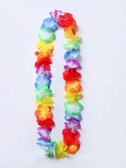 Juego de 20 collares hawaianos tipo lei, regalos con temática de flores tropicales hawaianas para fiestas, tocados, bodas festivas, decoraciones de cumpleaños en la playa, artículos de fiesta