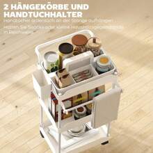 Storage Island & Carts - White - View 5