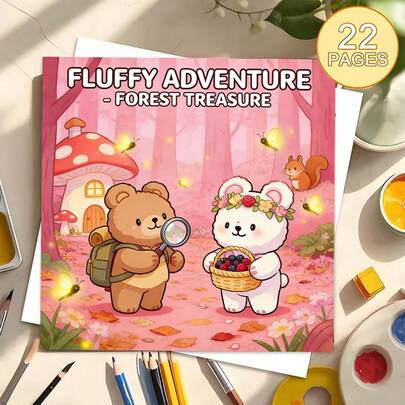 Susurros de la Búsqueda del Bosque Esponjoso: Una Oda de Colorear al Encanto de las Criaturas (Libro de Colorear de 22 Páginas con Papel Grueso Mejorado), Regalo para el Día de San Valentín, Cumpleaños y Otros Festivales. Pintura y Útiles Escolares, Libros, Libros para Colorear, Halloween, Regalos de Vuelta a Clases, Libros Coloridos, Adultos, Regalos de Navidad, Materiales de Arte, Ocio Creativo DIY, Libros de Arte Urbano.