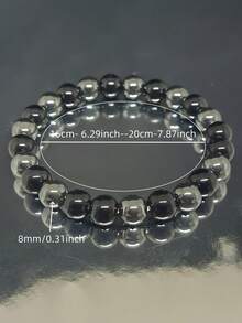 YAUKIA Memory Bracelet - Obsidian Hematite Beaded Bracelet, Natural Stone Bracelet, Spiritual Clarity And Focus Jewelry Gift - Multicolor - View 2