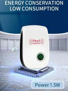 10/5/3/1 Set Of Electronic Ultrasonic Insect Repellent Devices, Universal Model Ultrasonic Insect Repellent Device, White Color, Can Be Used To Repel Rats, Cockroaches, Mosquitoes, Geckos, Flying Insects, Pests And Snakes, Can Effectively Repel Small Animals, German Style/European Style/American Style Insect Repellent Device, Electronic Ultrasonic Insect Repellent Device For Repelling Insects, Suitable For Indoor Household Use! - White - View 12