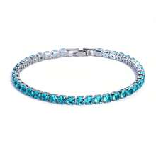 Micro Pave 4.0  Bracelet Chain High-End Light Luxury Jewelry Simple Tennis Chain - 4.0白金白鑽-17cm - 查看 10
