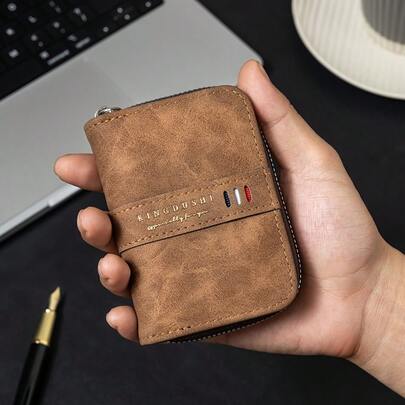 محفظة بطاقات ائتمان رجالية عتيقة - أنيقة، مدمجة، سعة كبيرة متعددة الفتحات، تصميم قماش راقي - هدية مثالية للرجال، محفظة للرجال