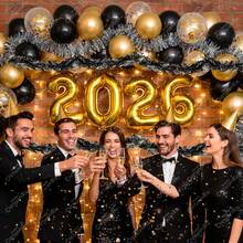 Tinsel Decoration - Black Silver - View 10