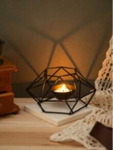 1 件欧式风格铁质空心烛台万圣节、幽灵、秋季、节日、假日圣诞节、冬季、假日、节日、房间装饰、礼物