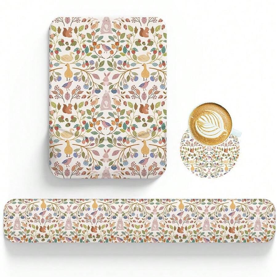 Keyboard Wrist Rest Pad  Pad Set,Ergonomic  Pad For Laptop Computer,Wrist Support Memory Foam Desk Pad For Gaming Office,Non Slip Rubber Pad Typing Relief Pain (WristRest201) - Wristrest201 - View 1