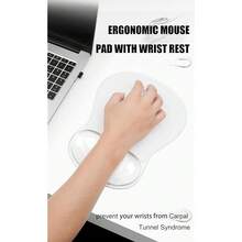 Gel Wrist Rest For ,Ergonomic Pad With Clear Cushioned Pa 1lm Rest,Gel  Pad With Wrist Support,Small Desk Mat,Office Desk Work Accessories For Women,Carpal Tunnel Relief (C-Clear) - C-Clear - 查看 3