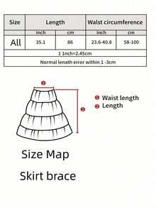 One Piece Of Women White Bridal Wedding Dress Petticoat With 4 Steel Hoops, Without Wire, For Photography Studio Or Dance Dress, Waistband Adjustable Lining Dress. Halloween Fall Clothes For Women - trắng - Xem 6