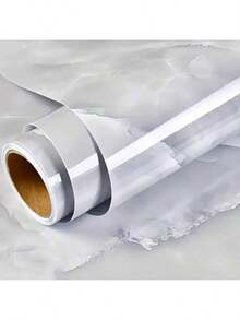 自粘可移除大理石纹贴纸 - 非常适合厨房/客厅墙面装饰和家具翻新 - 灰白 - 查看 2