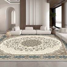 1pc Vintage Style Floral Mandala Pattern Carpet. Velvet Fabric, Approx. 850g, 0.6cm Thick. Wear-Resistant, Anti-Slip, Easy To Clean. Available In Multiple Sizes. Suitable For Kitchen, Living Room, Dining Room, Bedroom, Balcony, Bathroom, Study And Other Scenarios. An Ideal Choice For Home Decor. - Multicolor - View 3