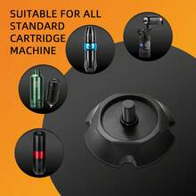 Black PLA Lightweight Storage Ink Cartridge Pen-Style Motor Tattoo Machine Wireless Pen Desk Fixed Base Vertical Display Tattoo Machine Rack