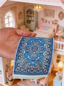1/2/3pcs Multi-Color Mini Carpet Model, Multi-Style Rectangular Nylon Woven (With Tassel Design) Model House Decoration - Multiple Colors Available, Suitable For Dollhouse And Miniature DIY Projects - Multicolor - View 11