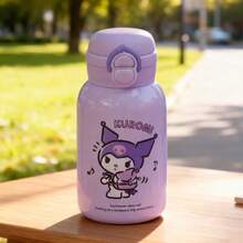 Miniso Sanrio Kuromi 500mL/16.91oz Dual-Drink Belly Insulated Cup (ZG): Durable 304 Stainless Steel Material, Vacuum Insulation (Keep Hot For 6H/ Cold For 12H), Dual-Drink Design, Stylish Kuromi Print + Text Detail, Lightweight Portable, Multi-Scene Use (Office/School/Outdoor), Practical Sanrio Themed Insulated Tumbler (1 PC)
