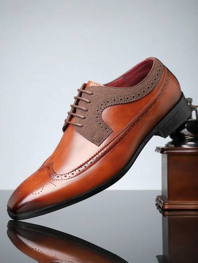 男士复古雕花真皮正装鞋，正式商务鞋，尽显高端质感，适合婚礼等场合。