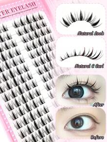 Miss Diamond 280 sợi mi giả Manga, mi giả kiểu Fairy Angel Wet Look, mi nối tự nhiên kiểu Anime dành cho người mới bắt đầu trang điểm DIY. - C - Xem 2
