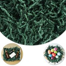Crinkle Paper Filler, Shredded Paper For Gift Baskets, 1/2LB (8 Oz) Crinkle Cut Papers Shred, Bridesmaid Engagement Gift Boxes Bags Filler, Tissue Gifts Basket Boxes Bags Fillers, PacFKing Grass Confetti,Darkgreen - 深綠色 - 查看 1