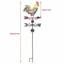 NEW IRON ROOSTER COCKEREL WEATHER VANE WEATHERVANE GARDEN OUTDOOR WIND VANE UK - 1 - View 4
