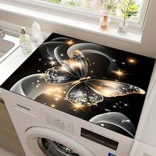 (Bán chạy!!!) 1 tấm lót bảo vệ bếp phẳng họa tiết hoa 2D, làm bằng cao su, chống trượt và chịu nhiệt, phù hợp với bếp từ, bếp kính và là tấm lót đa năng chống trầy xước, lựa chọn tốt nhất cho lò nướng, máy giặt, máy sấy và trang trí nhà bếp. - Nhiều màu - Xem 15