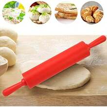 Rodillo de Amasar Nudelholz Silikon Gross Silicone Rodillo de Silicona de Colores Rodillo de Amasar Móvil Utensilio Rodillos de Amasar Nudelholz (rojo)(default) - Multicolor - Ver 5