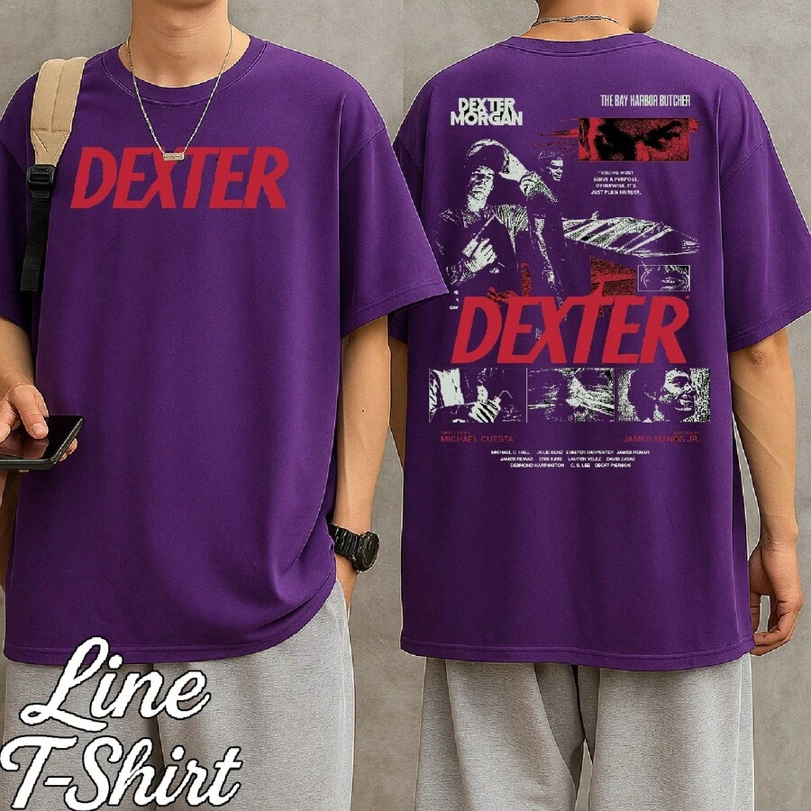 Series Crime Thriller T-Shirt, Unisex, Men's And Women's, 100% Cotton, Premium Top Quality Streetwear, New Release, Immediate Shipping, Various Colors!! Plus Size - 紫色 - 查看 1