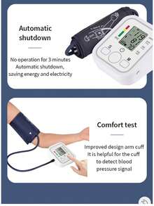 Upper Arm Electronic Blood Pressure Monitor, Medical Grade Home Blood Pressure Measurement Device - White - View 8