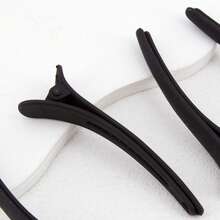 8个/包 纯色 8厘米哑光ABS塑料休闲发夹，适合日常佩戴，头部饰品，女士发饰 - 彩色 - 查看 5