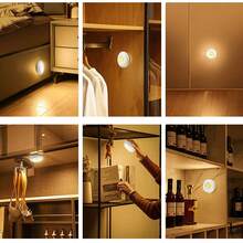 6-Piece/5-Piece/3piece/1-Piece Set Warm Color LED Battery Powered Wireless Night Light Stick Remote Control Mode Press Control Desk Lamp Wall Mounted Push Rod Lamp Suitable For Wardrobe, Cabinet, Countertop Or Tool Room Wireless Touch Light - CS-gY-81 - View 10