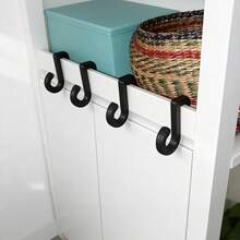 4 Packs Shower Door Hooks Set For 1.2cm Thick Glass – Crafted From , High-Strength PET Material, These Modern Hooks Offer A Reliable Space-Saving Solution For Your Bathroom. Perfectly Designed To Hang Towels, Robes, And Organize Shower Essentials, They Transform Your Shower Door Into An Efficient Storage Area. - Multicolor - View 4