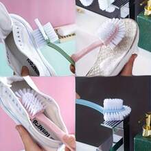 1pc Five-Sided Shoe Brush, Household Laundry Brush, Shoe Cleaning Tool, Shoe Washing Brush, Multi-Functional Clothes Brush That Can Clean All Kinds Of Crevices. A Must-Have For Home, Travel, And Students. Brushing Shoes Helps Cultivate Children's Hands-On Skills. - Multicolor - View 3