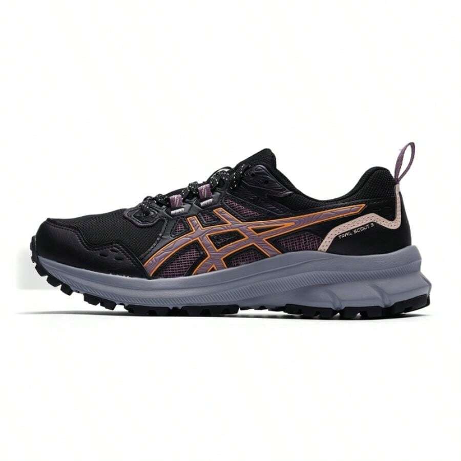 Asics Zapatillas de running casuales y cómodas con amortiguación Trail Scout 3 para mujer 1012B516-003 - Negro/Morado - Ver 1