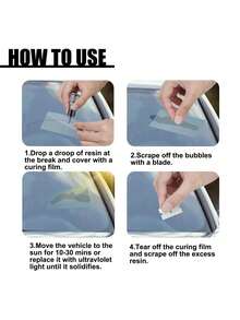 1 Kit Reparador de Parabrisas con UV para Grietas y Fisuras - Líquido Sellador, Limpia y Sella Rayones, Elimina Manchas de Aceite, Suciedad y Residuos - Fácil Aplicación para Autos, Camionetas y Vehículos (Mantenimiento Emergente y DIY),regalos para hombres y mujeres adecuados para San Valentín, Año Nuevo, cumpleaños, bodas y fiestas,accesorios para carro,accesorios para moto,carro,accesorios para carro mujer,ofertas,Envío Gratis - A - Ver 4